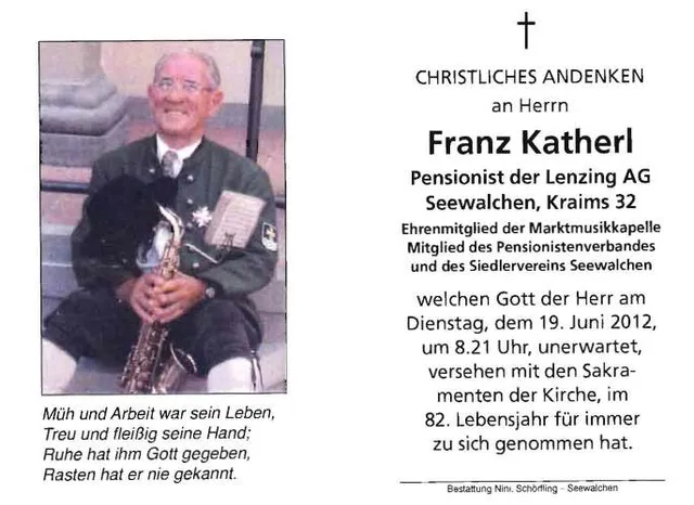 Begräbnis Franz Katherl