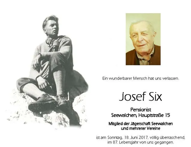 Begräbnis Josef Six