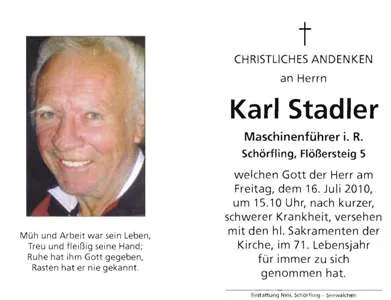 Begräbnis Stadler