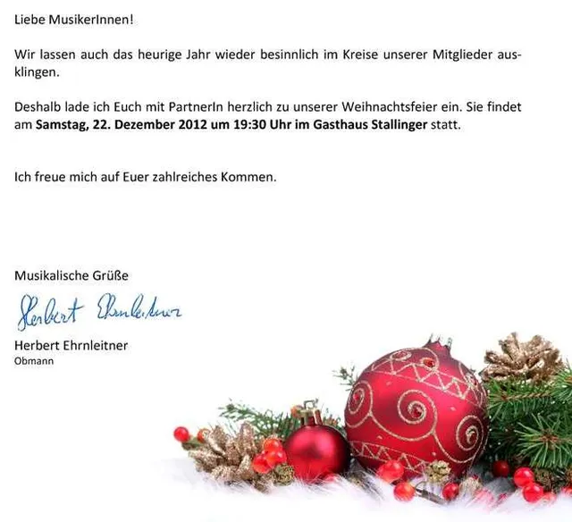 Weihnachtsfeier