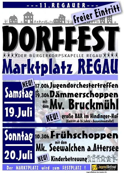 Frühschoppen beim Dorffest in Regau