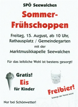 Sommer-Frühschoppen der SPÖ Seewalchen